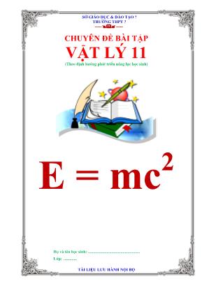 Chuyên đề bài tập Vật lý 11
